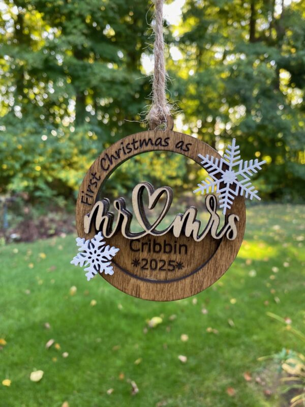 Customized Newlywed Christmas Ornament