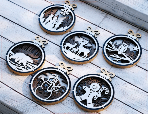 Custom Laser Cut Christmas Ornament