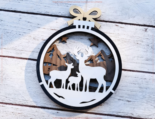 Custom Laser Cut Christmas Ornament