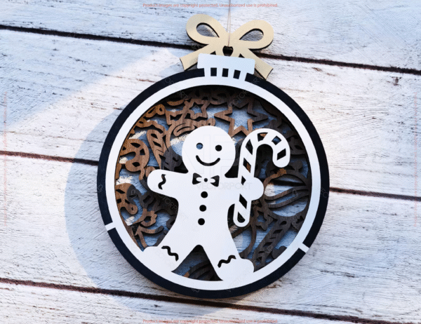 Custom Laser Cut Christmas Ornament