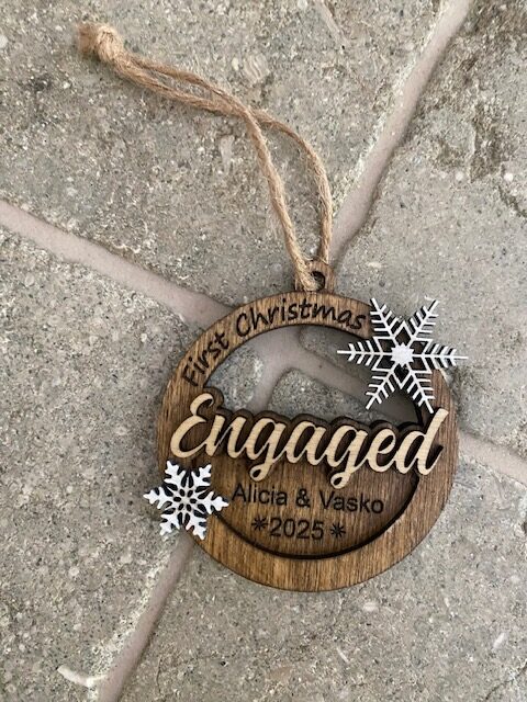 Customized Newlywed Christmas Ornament