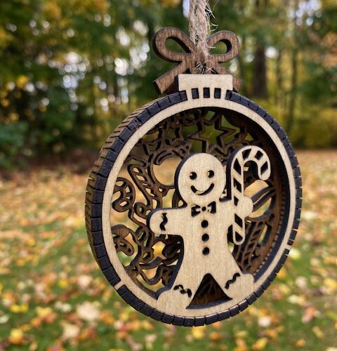 Custom Laser Cut Christmas Ornament