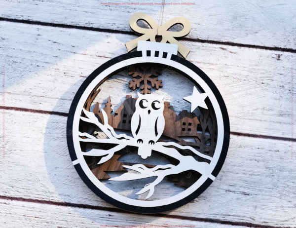 Custom Laser Cut Christmas Ornament