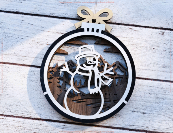 Custom Laser Cut Christmas Ornament