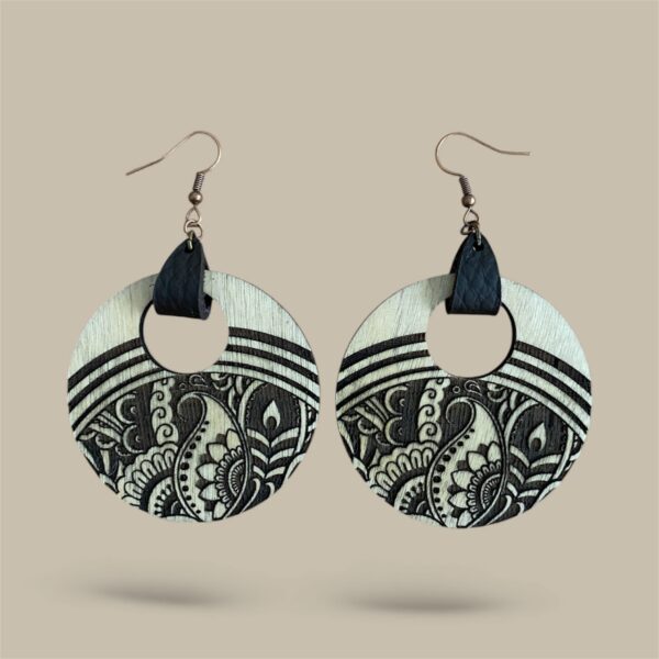 Photoroom_20251111_133042 Engraved Wood and Leather Earrings