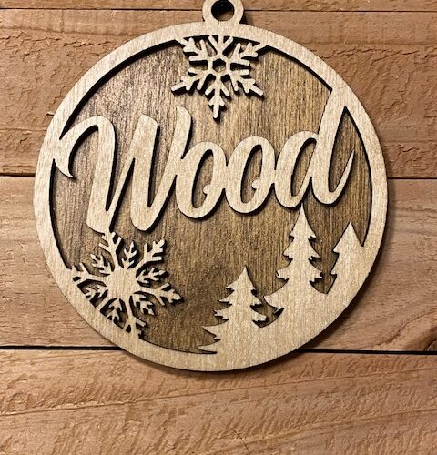 Custom Laser Cut Christmas Ornament