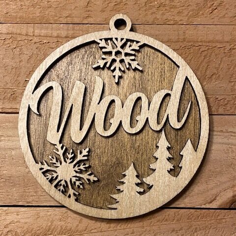 Custom Laser Cut Christmas Ornament