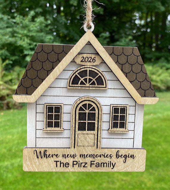Custom Laser Cut New Home Ornament